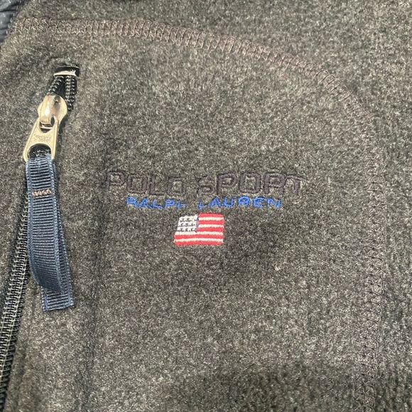 Men's Vjntage Polo Sport by Ralph Lauren Grey Fleece Jacket - Picture 3 of 7